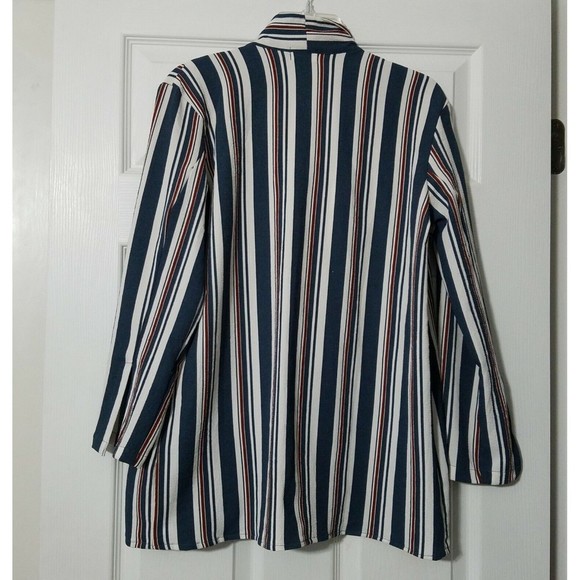Rebellion Cute Open Front Cardigan Top ~ Sz M ~ Stripes ~ Long Sleeve - Picture 7 of 7
